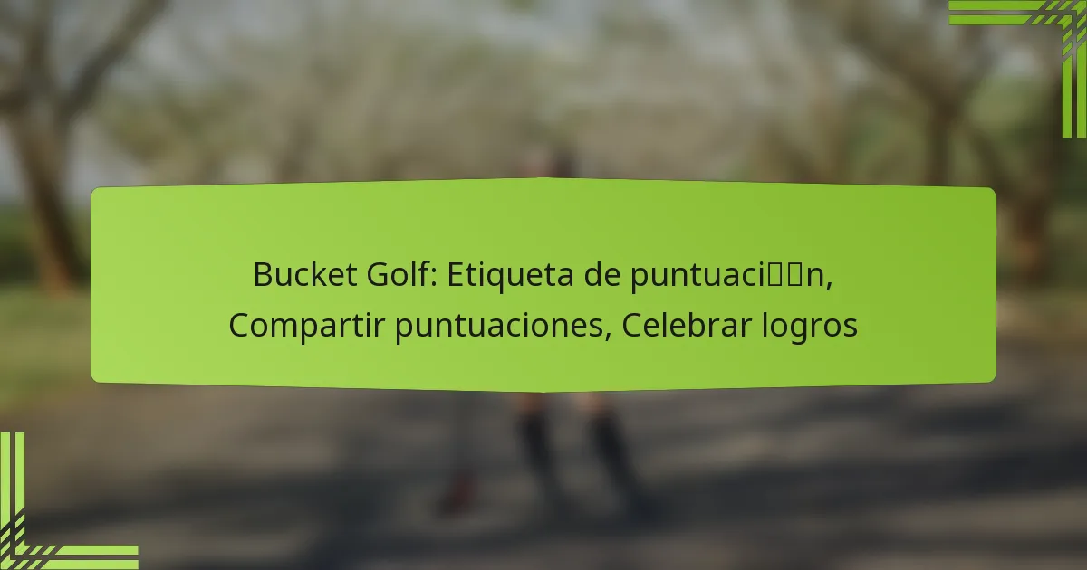 Bucket Golf: Etiqueta de puntuación, Compartir puntuaciones, Celebrar logros